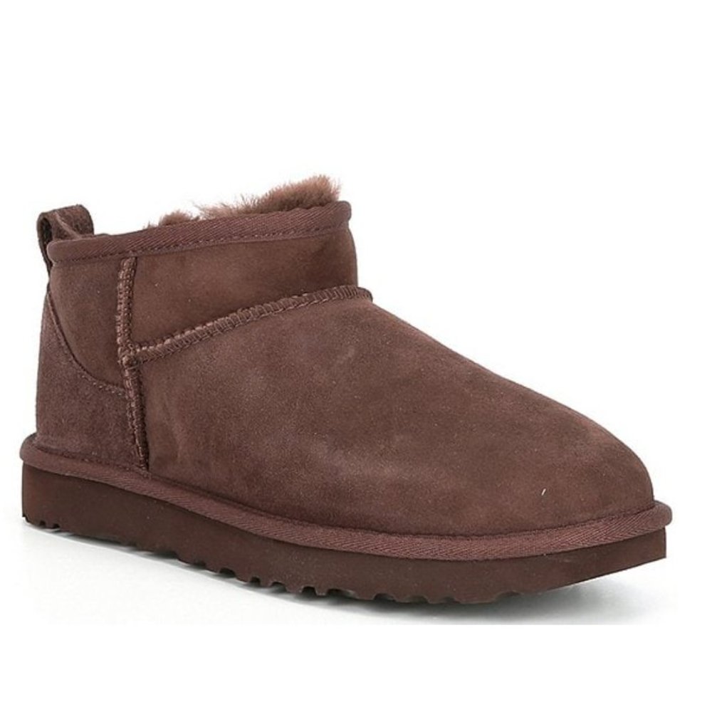 UGG® Classic Ultra Mini Booties - Burnt Cedar - Size 7M